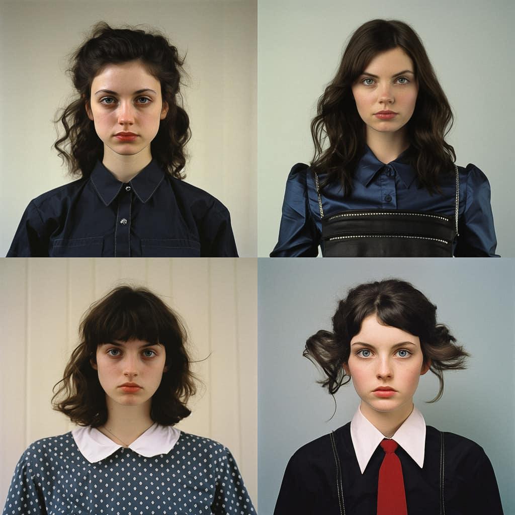 Gillian Wearing style, Midjourney V5.2, render 1 of 4