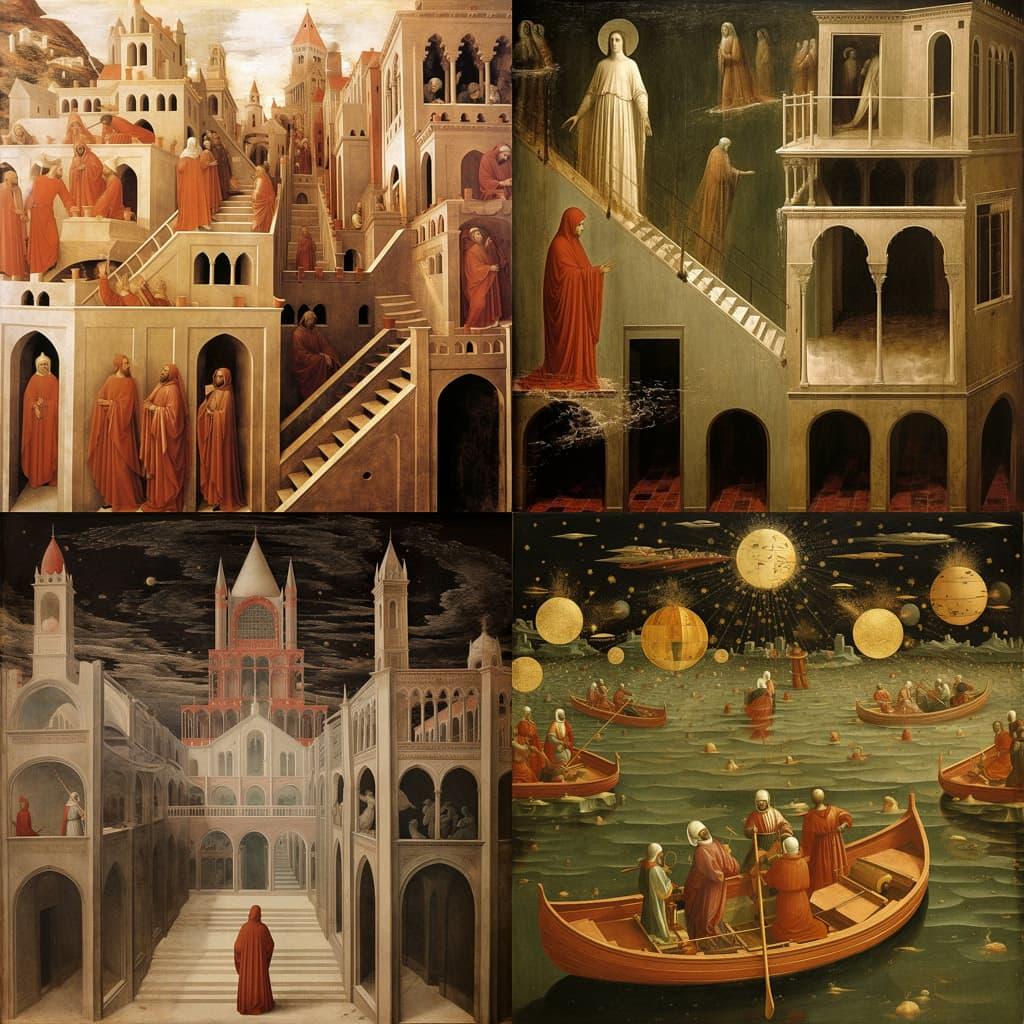 Giotto style, Midjourney V5.2, render 1 of 4