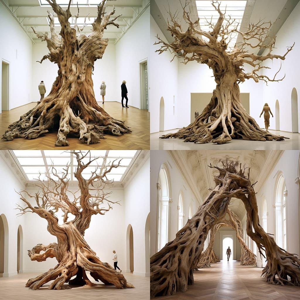 Giuseppe Penone style, Midjourney V5.2, render 1 of 4