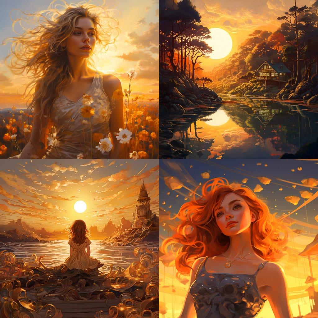 Golden hour style, Midjourney V5.2, render 1 of 4