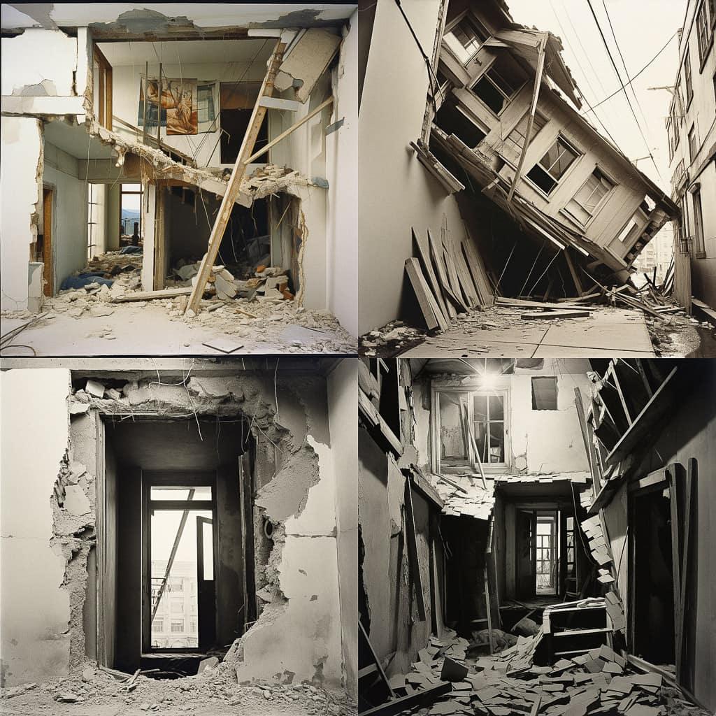Gordon Matta-Clark style, Midjourney V5.2, render 1 of 4