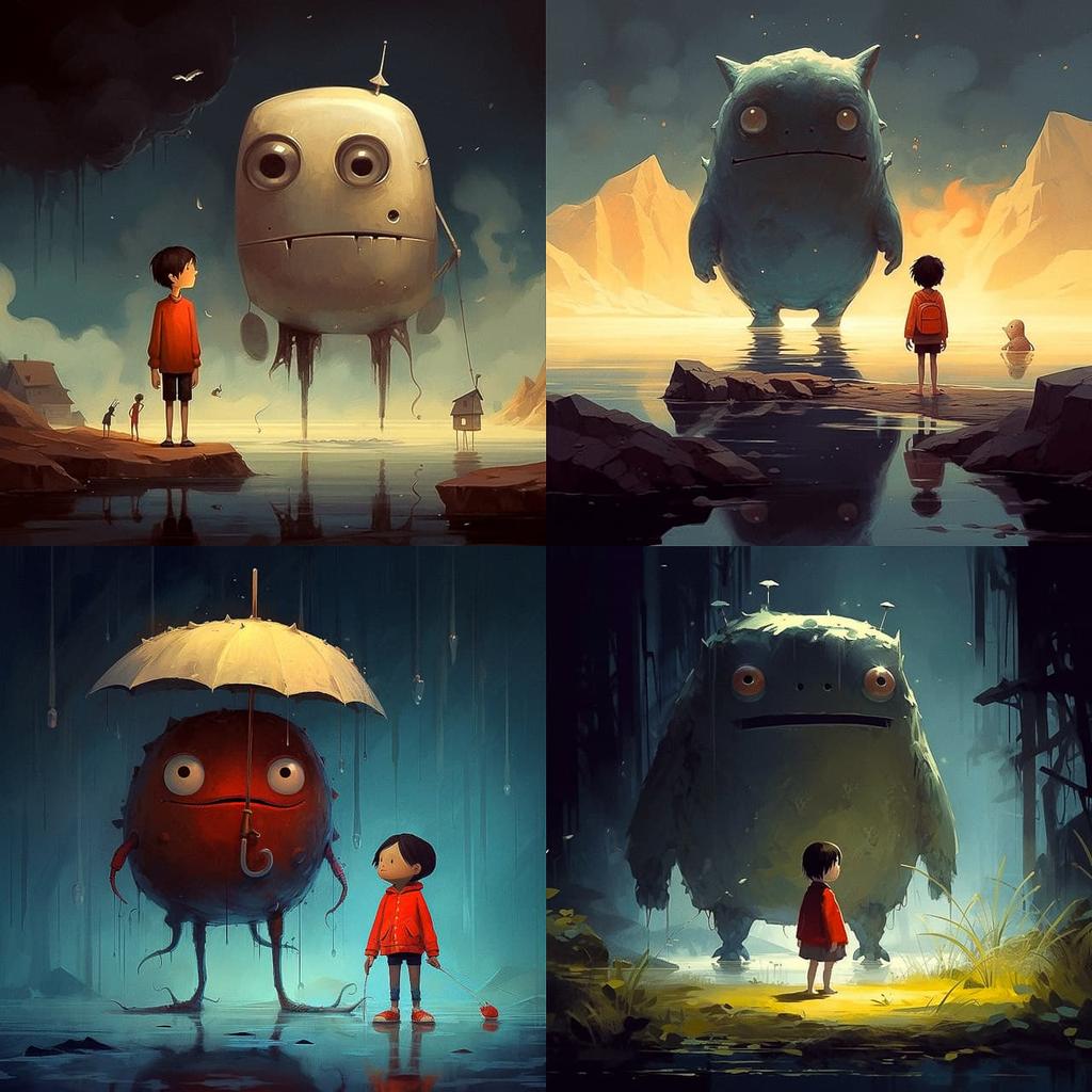 Goro Fujita style, Midjourney V5.2, render 1 of 4