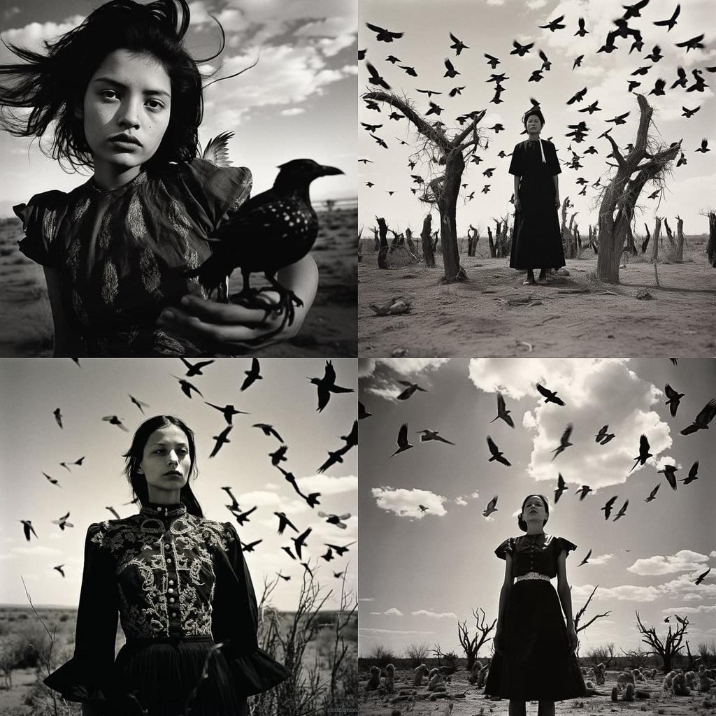 Graciela Iturbide style, Midjourney V5.2, render 1 of 4