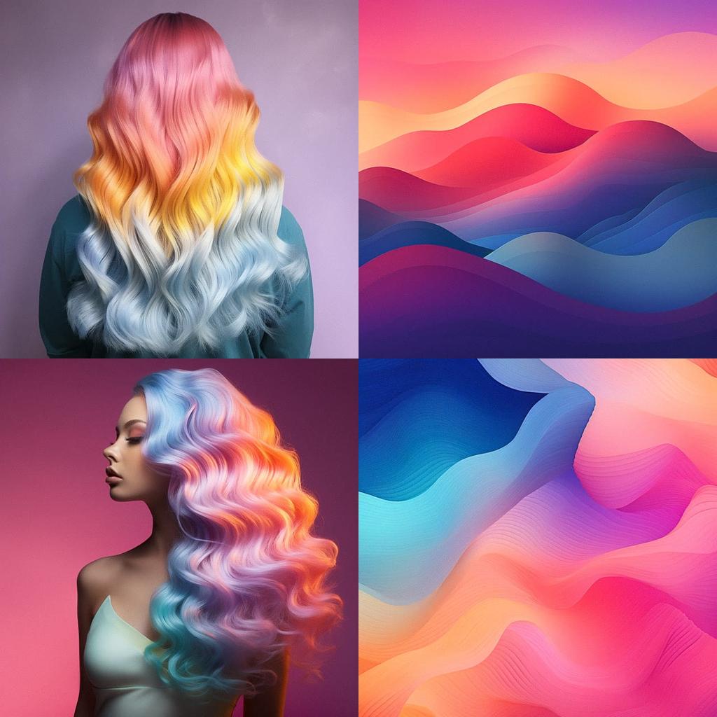 Gradient colors style, Midjourney V5.2, render 1 of 4