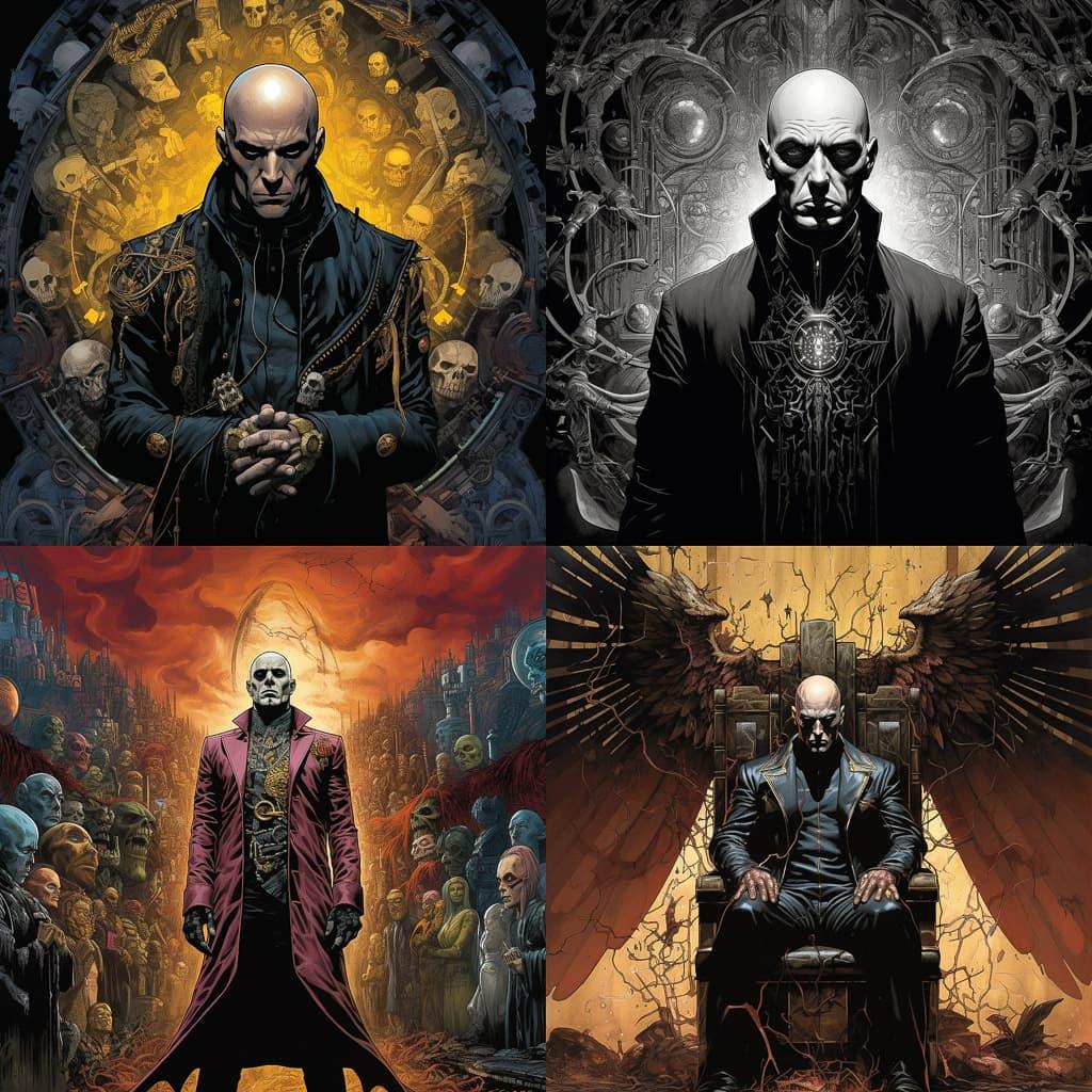 Grant Morrison style, Midjourney V5.2, render 1 of 4