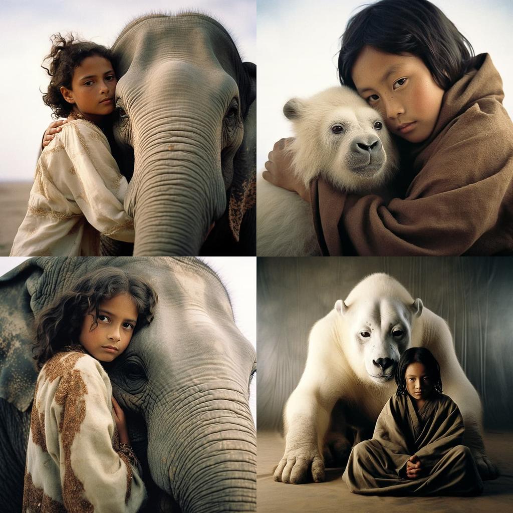 Gregory Colbert style, Midjourney V5.2, render 1 of 4