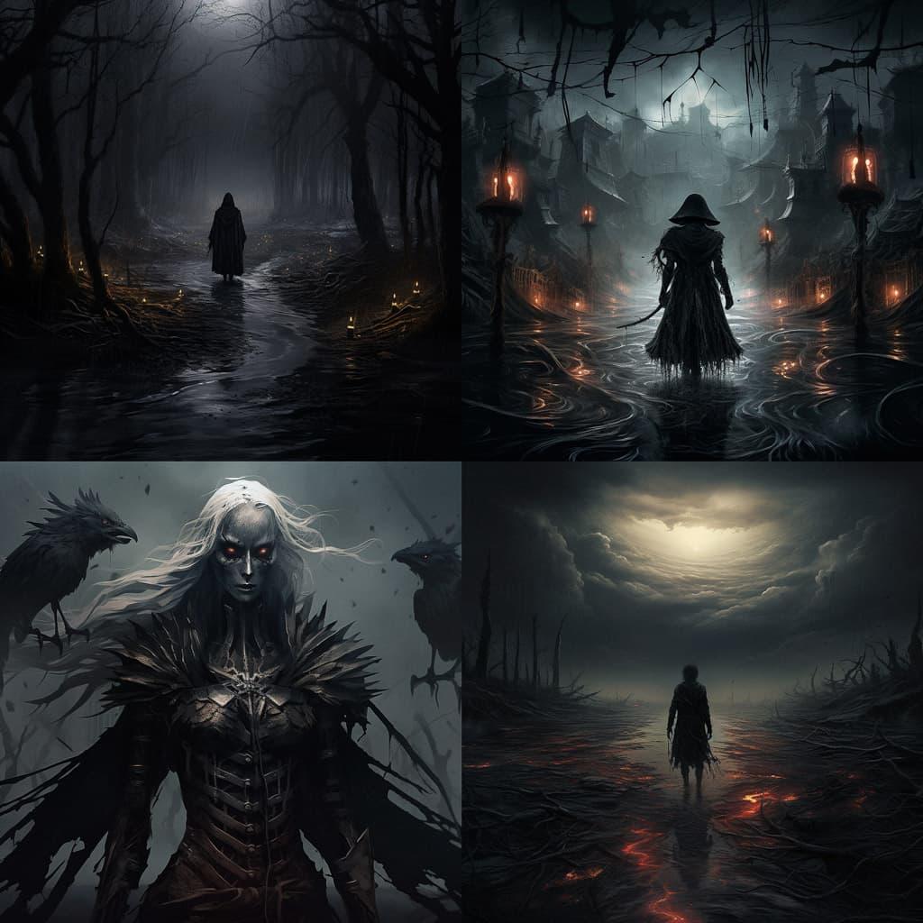 Grimdark style, Midjourney V5.2, render 1 of 4
