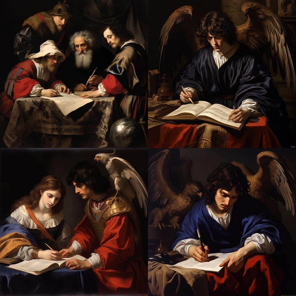Guercino style, Midjourney V5.2, render 1 of 4