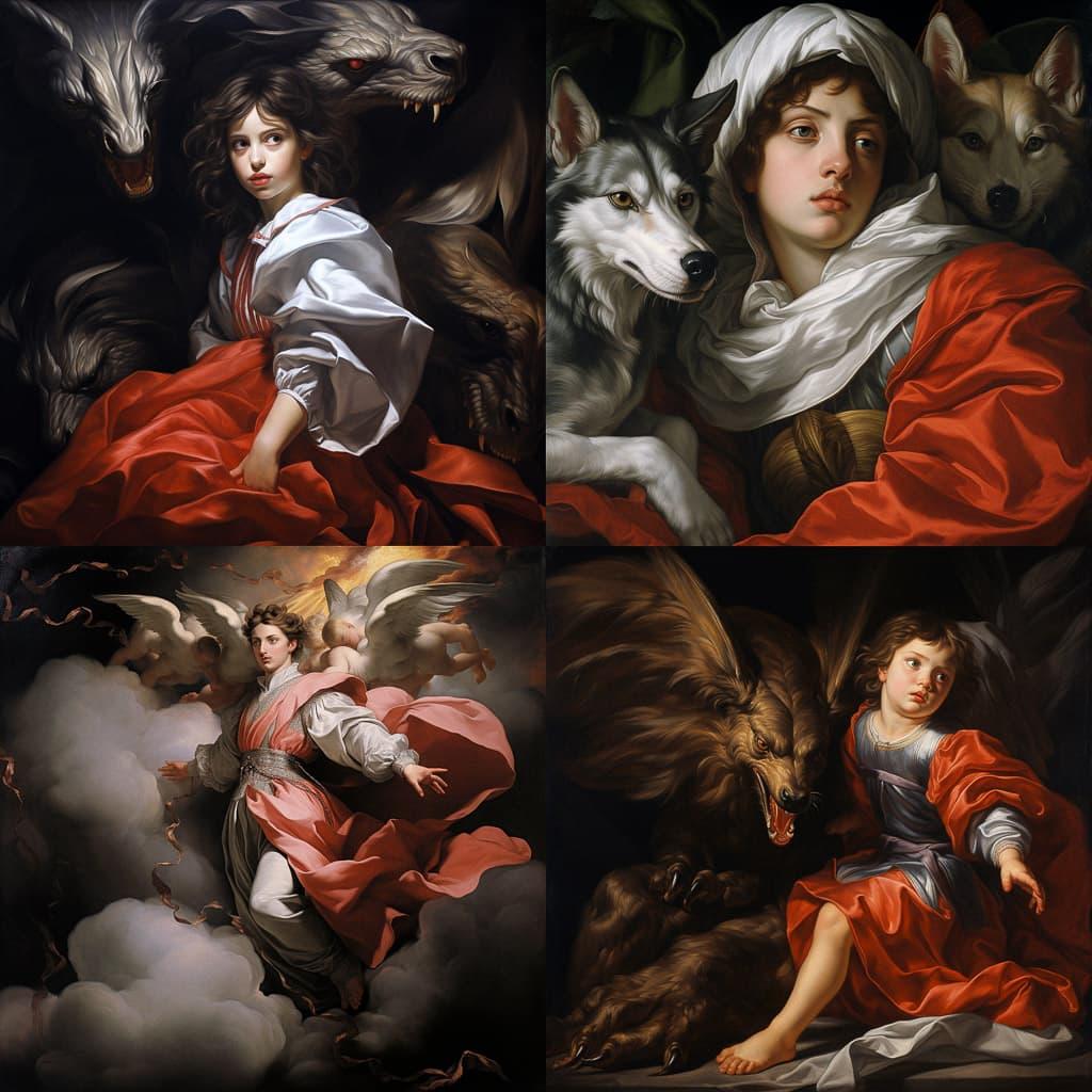 Guido Reni style, Midjourney V5.2, render 1 of 4