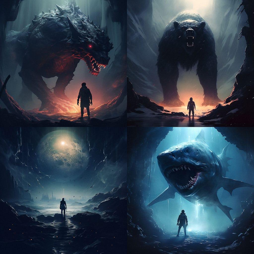 Guillem H. Pongiluppi style, Midjourney V5.2, render 1 of 4