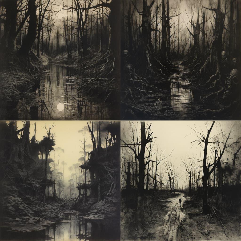 Gumoil print style, Midjourney V5.2, render 1 of 4