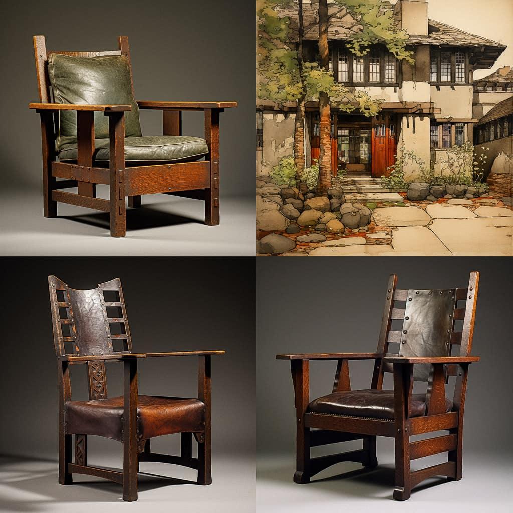 Gustav Stickley style, Midjourney V5.2, render 1 of 4