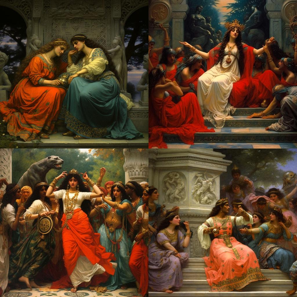 Gustave Boulanger style, Midjourney V5.2, render 1 of 4