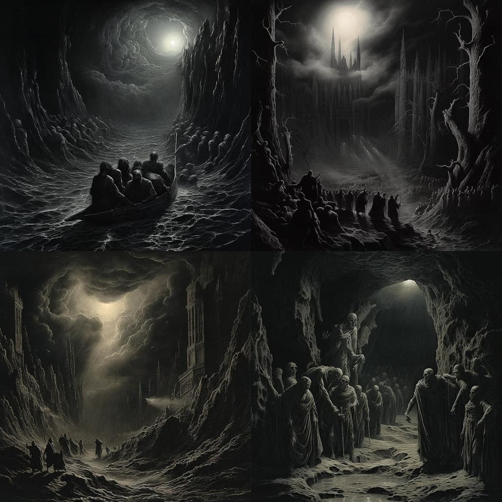 Gustave Dore style, Midjourney V5.2, render 1 of 4