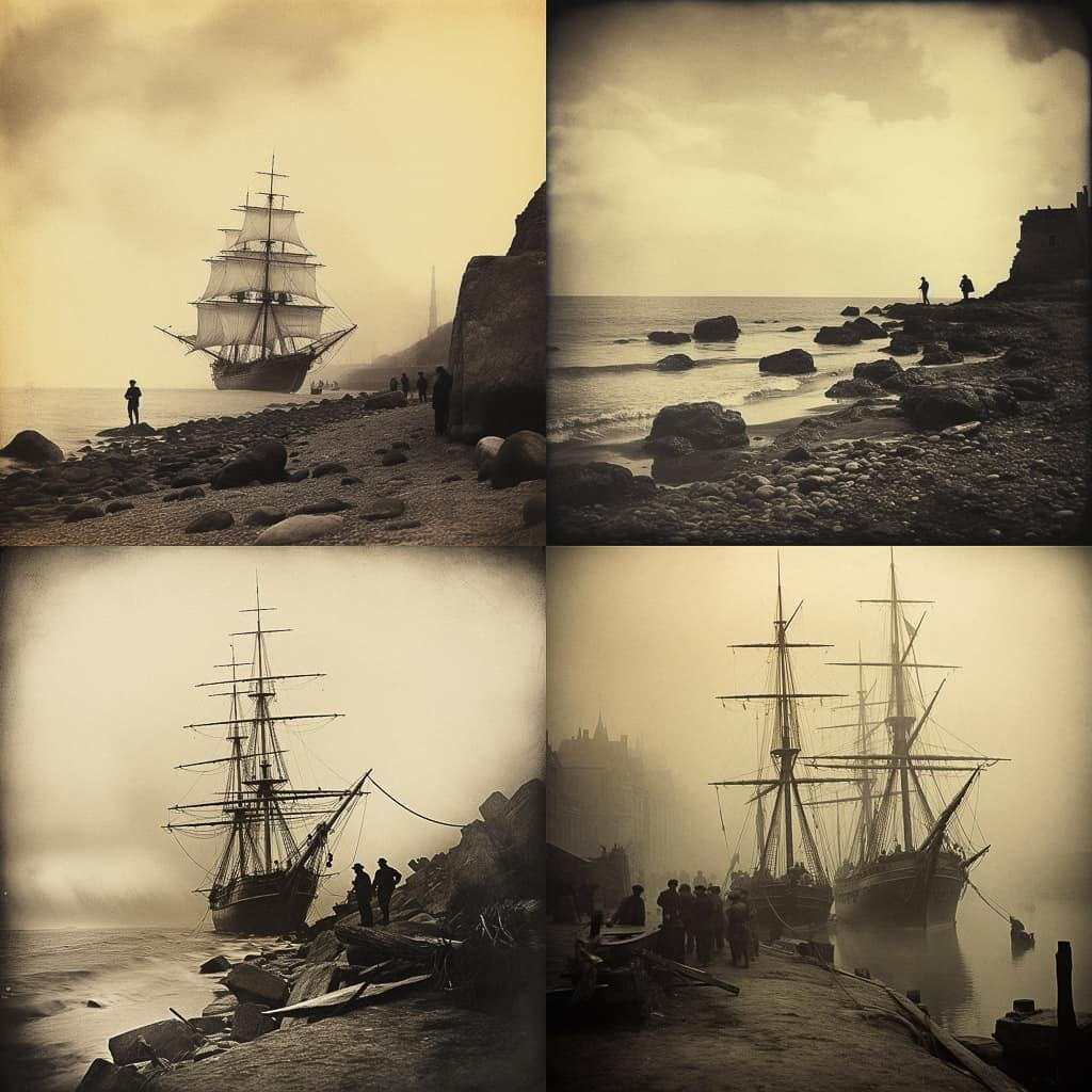 Gustave Le Gray style, Midjourney V5.2, render 1 of 4
