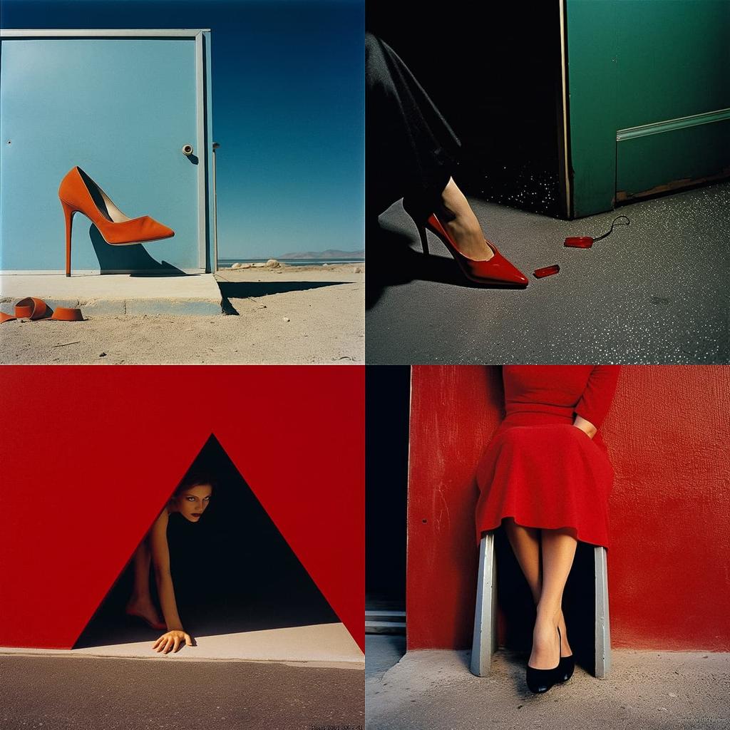 Guy Bourdin style, Midjourney V5.2, render 1 of 4