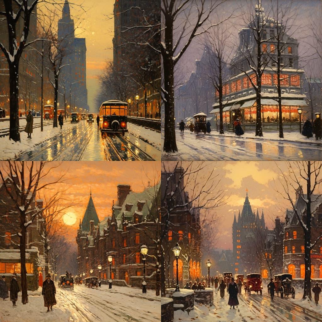 Guy Carleton Wiggins style, Midjourney V5.2, render 1 of 4