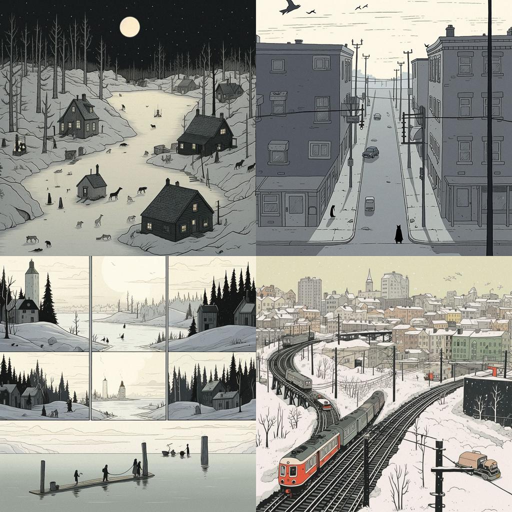 Guy Delisle style, Midjourney V5.2, render 1 of 4
