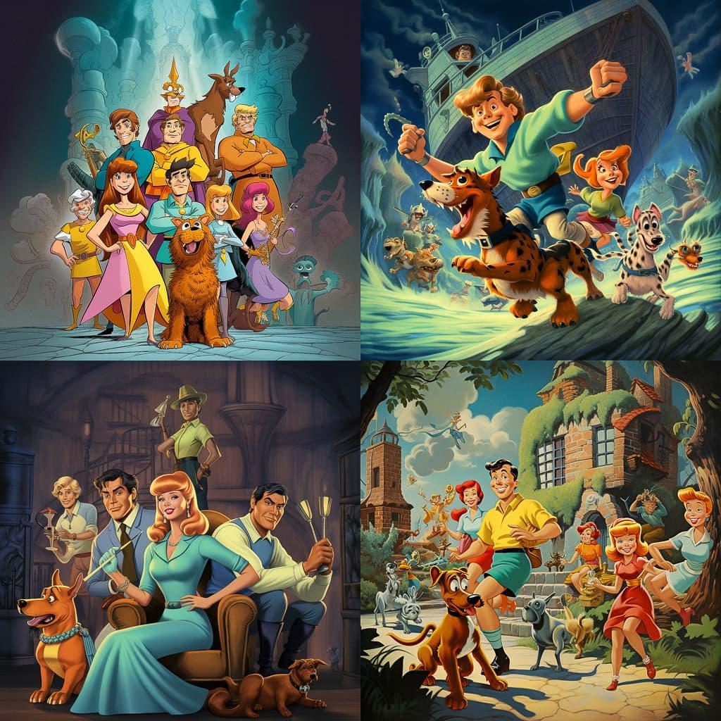 Hanna-Barbera style, Midjourney V5.2, render 1 of 4