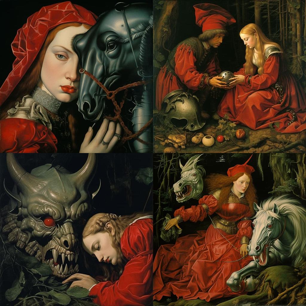 Hans Baldung style, Midjourney V5.2, render 1 of 4