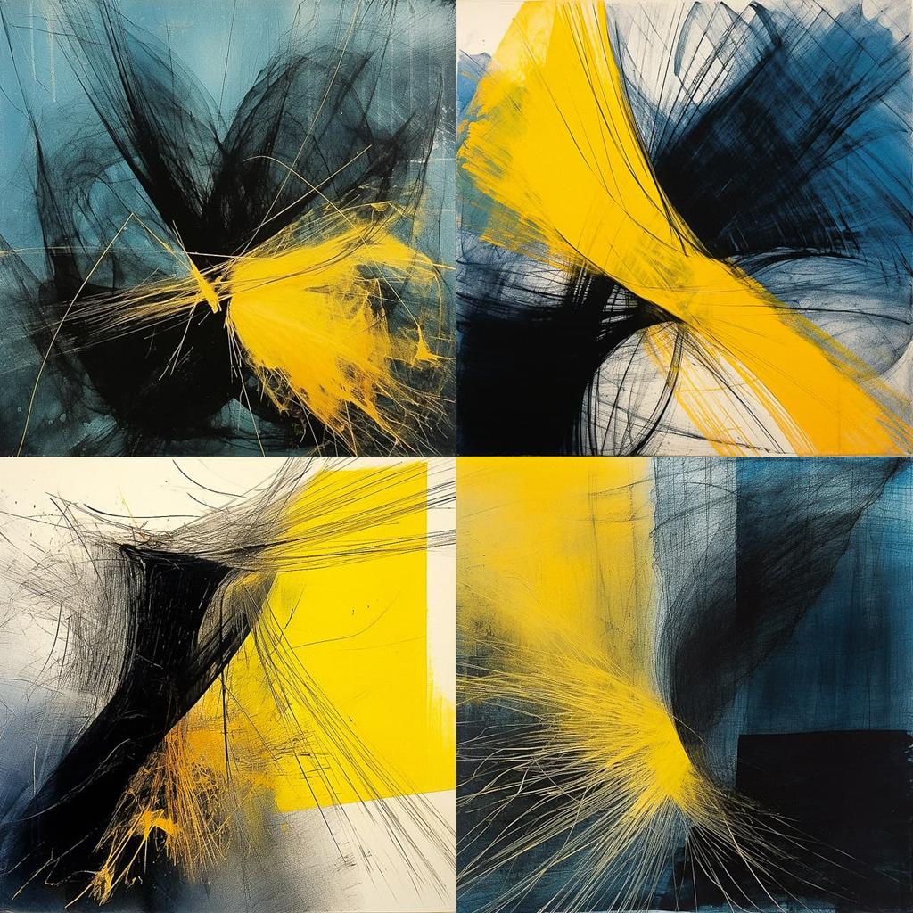 Hans Hartung style, Midjourney V5.2, render 1 of 4