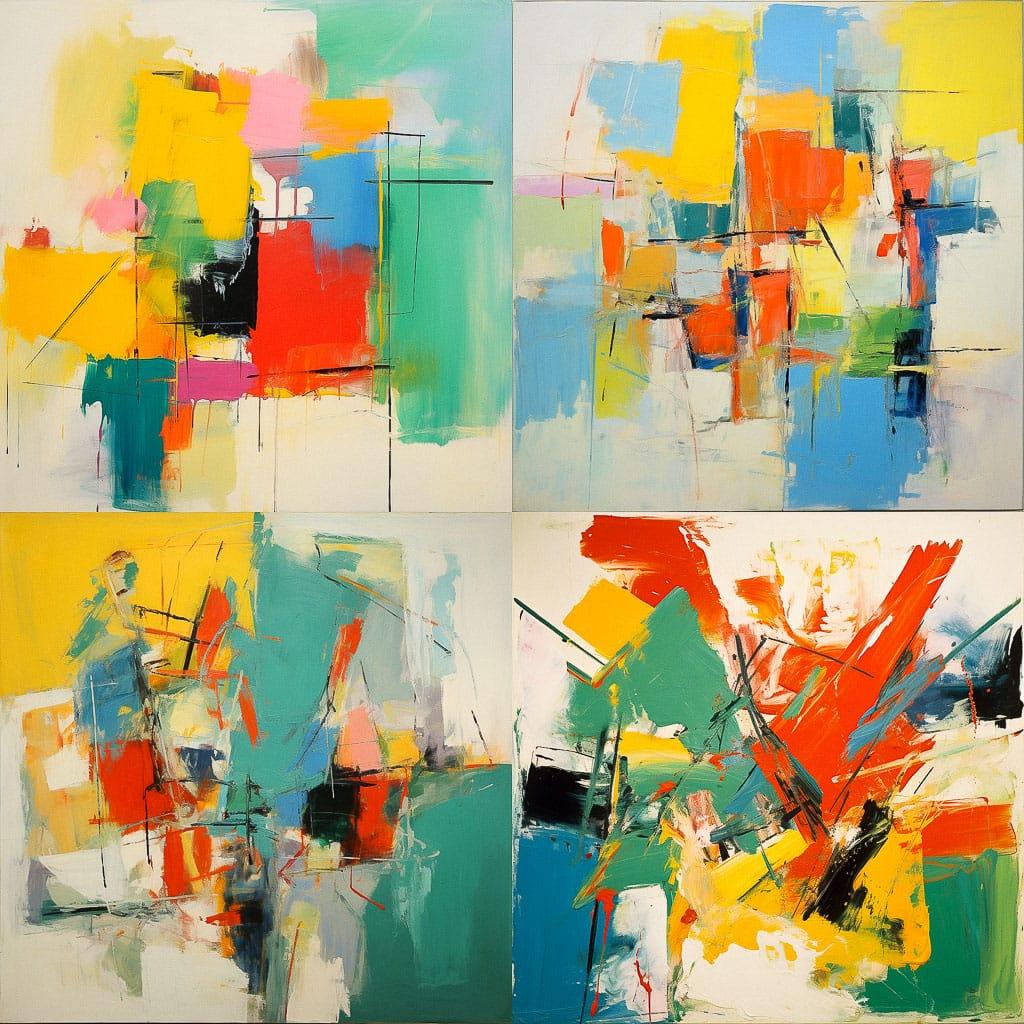 Hans Hofmann style, Midjourney V5.2, render 1 of 4