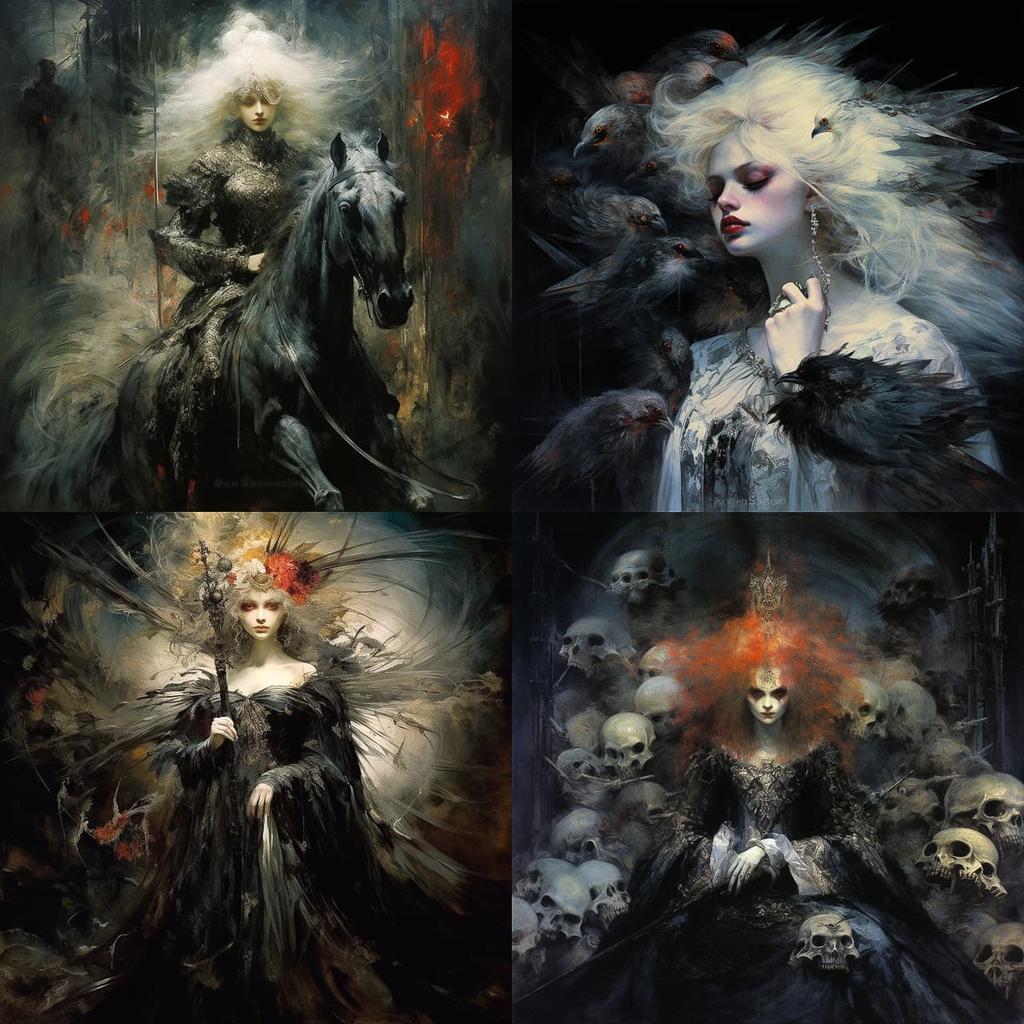 Hans Makart style, Midjourney V5.2, render 1 of 4
