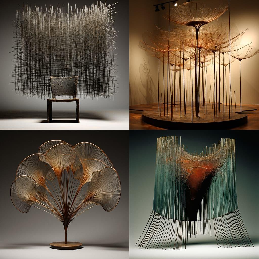 Harry Bertoia style, Midjourney V5.2, render 1 of 4