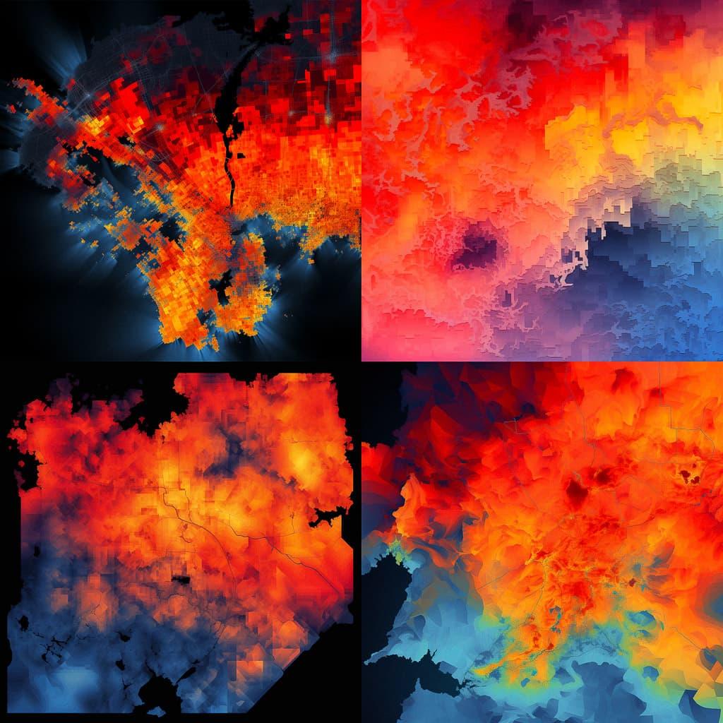 Heat map style, Midjourney V5.2, render 1 of 4