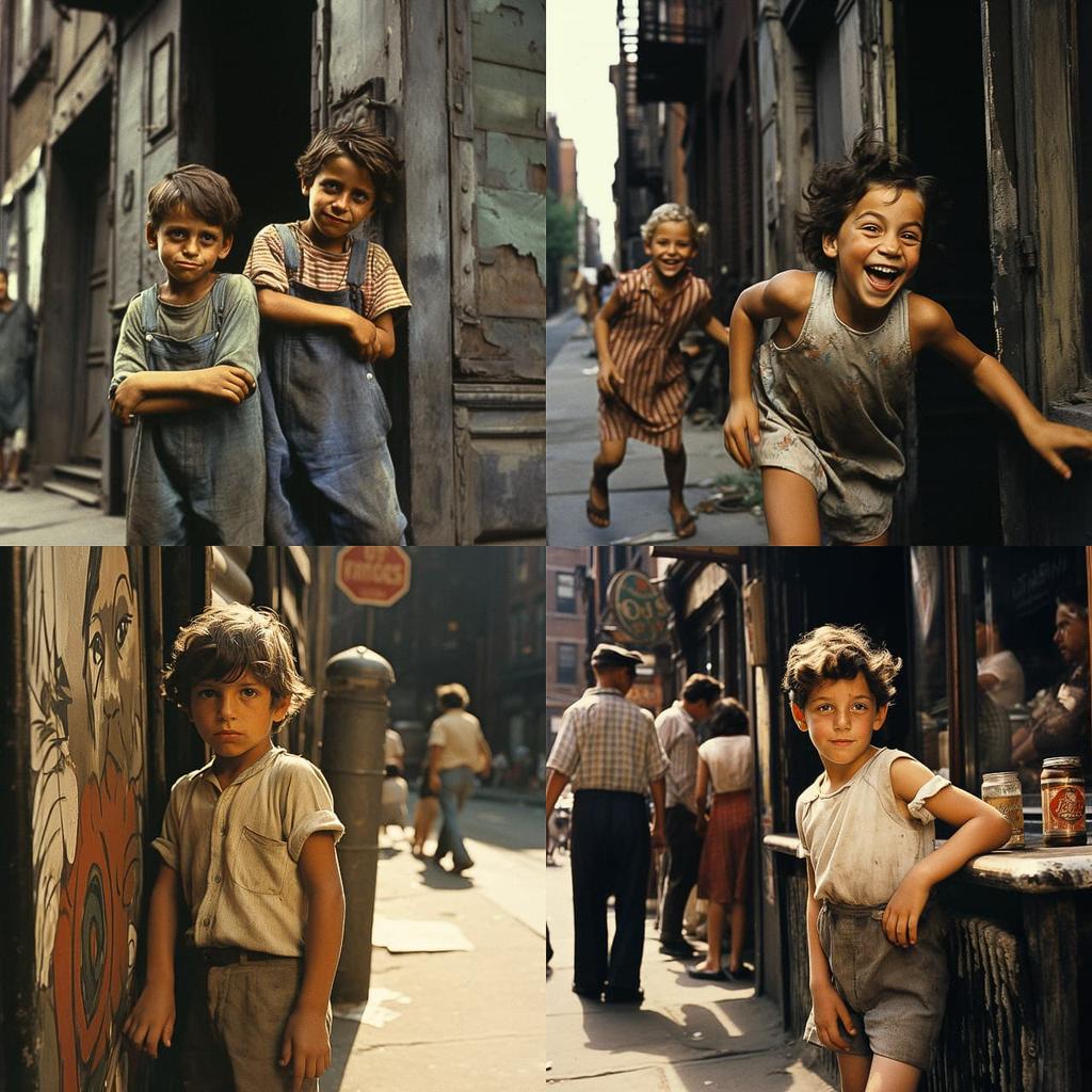 Helen Levitt style, Midjourney V5.2, render 1 of 4