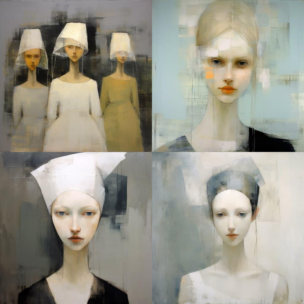 Helene Schjerfbeck style, Midjourney V5.2, render 1 of 4