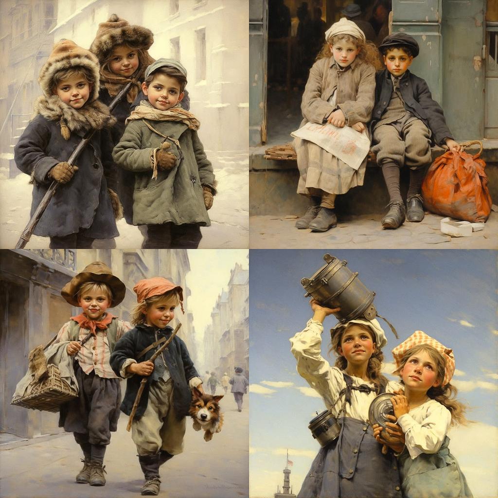 Henri-Jules-Jean Geoffroy style, Midjourney V5.2, render 1 of 4