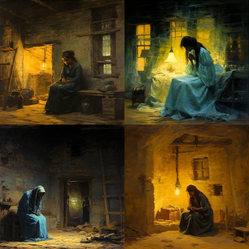 Henry Ossawa Tanner style, Midjourney V5.2, render 1 of 4