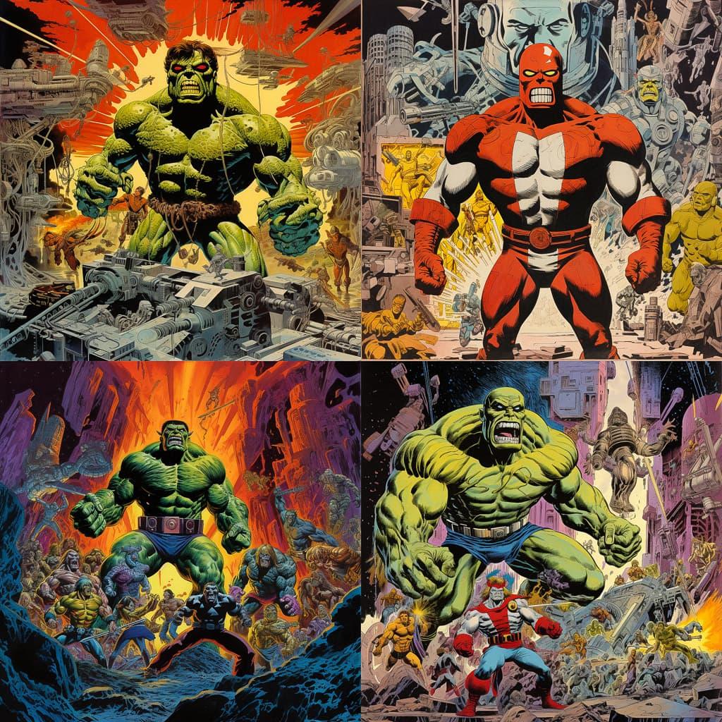 Herb Trimpe style, Midjourney V5.2, render 1 of 4
