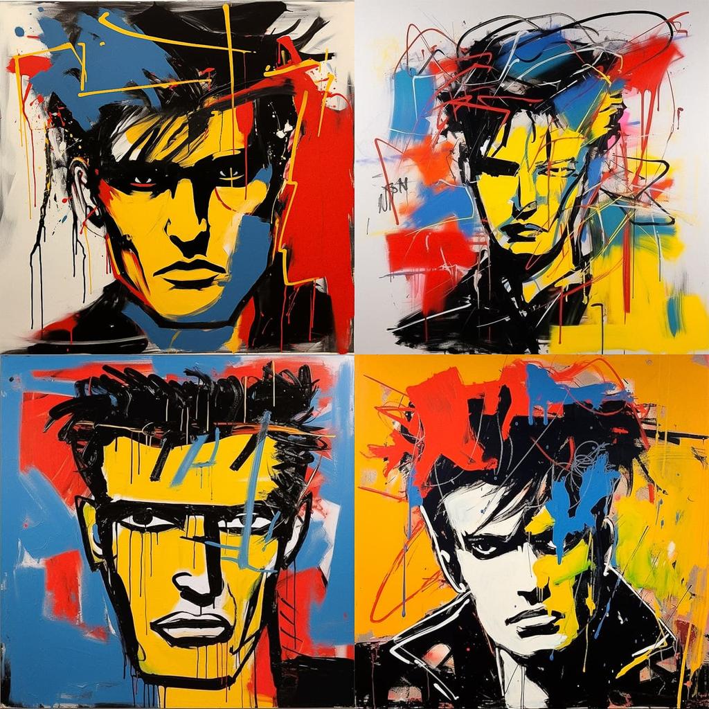 Herman Brood style, Midjourney V5.2, render 1 of 4