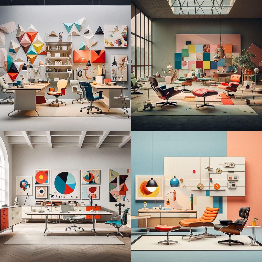 Herman Miller style, Midjourney V5.2, render 1 of 4