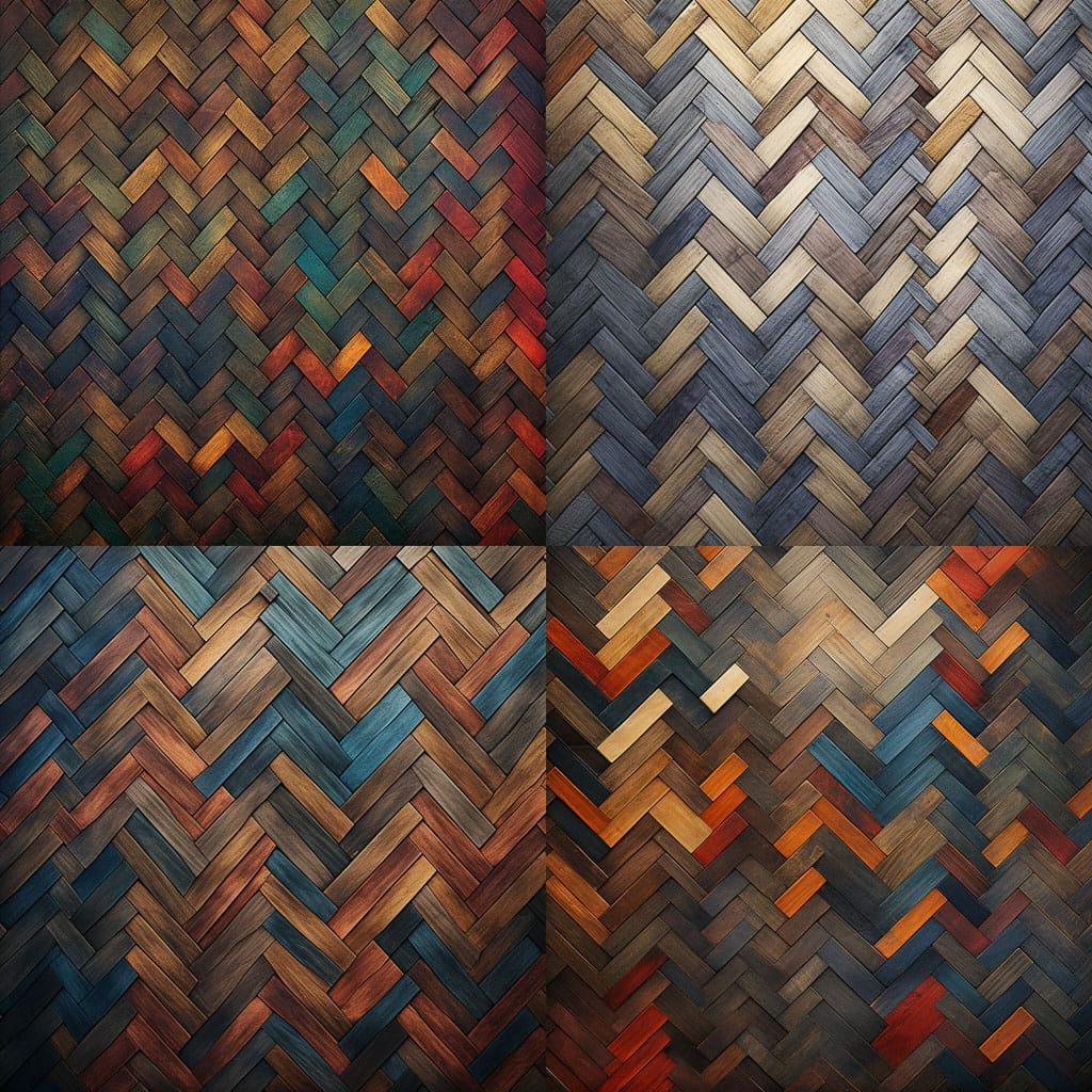 Herringbone texture style, Midjourney V5.2, render 1 of 4