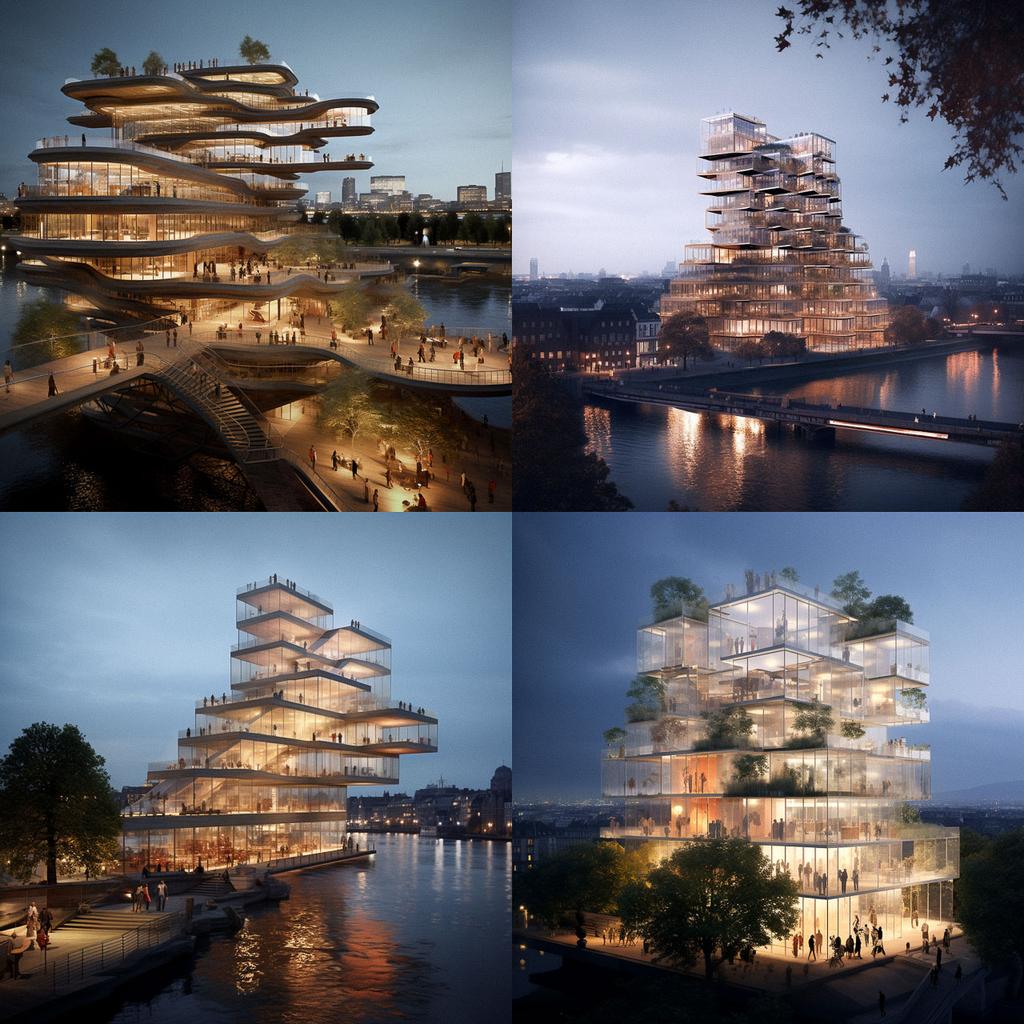 Herzog & de Meuron style, Midjourney V5.2, render 1 of 4