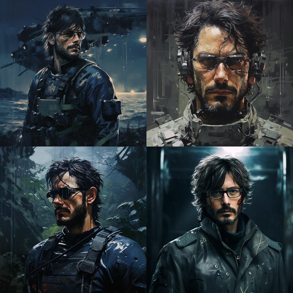 Hideo Kojima style, Midjourney V5.2, render 1 of 4