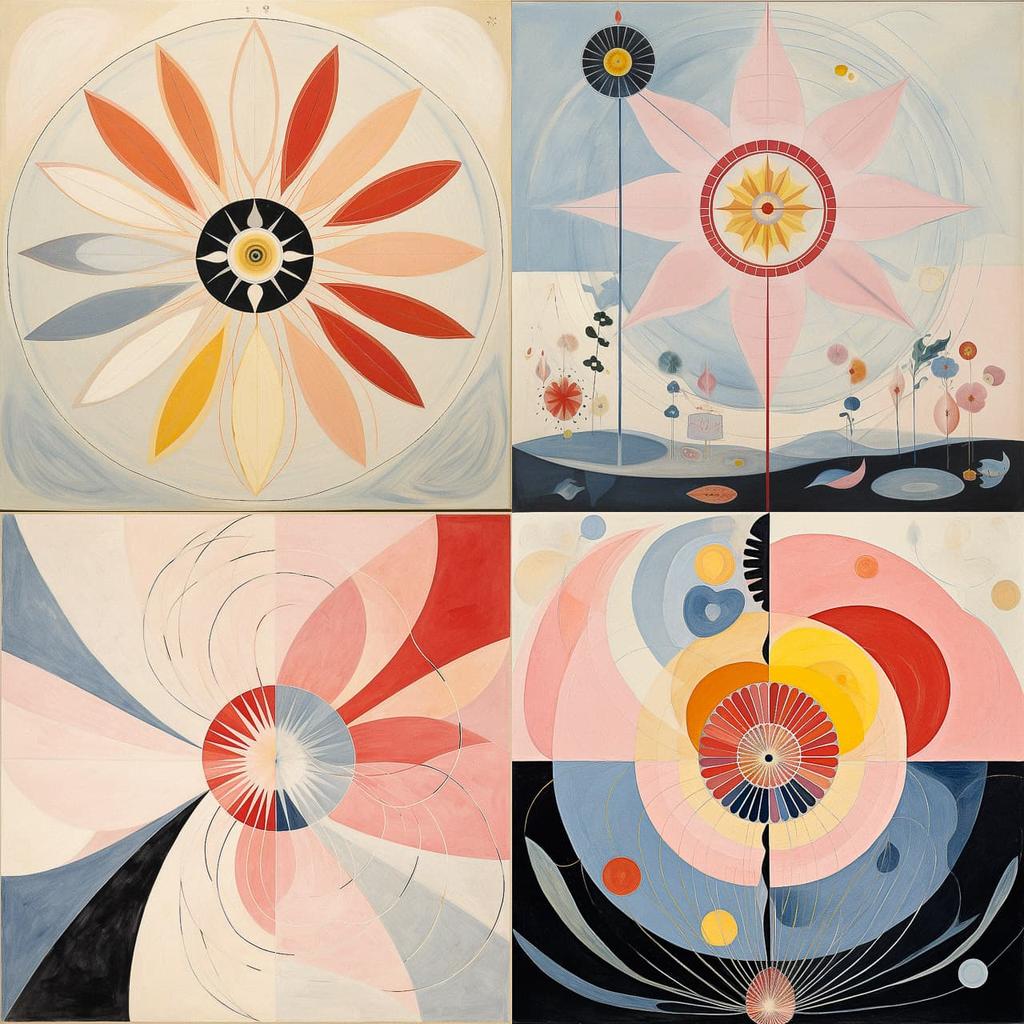 Hilma af Klint style, Midjourney V5.2, render 1 of 4