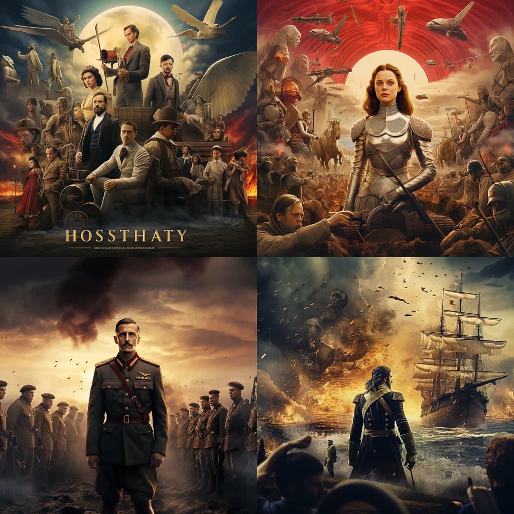 History movie style, Midjourney V5.2, render 1 of 4