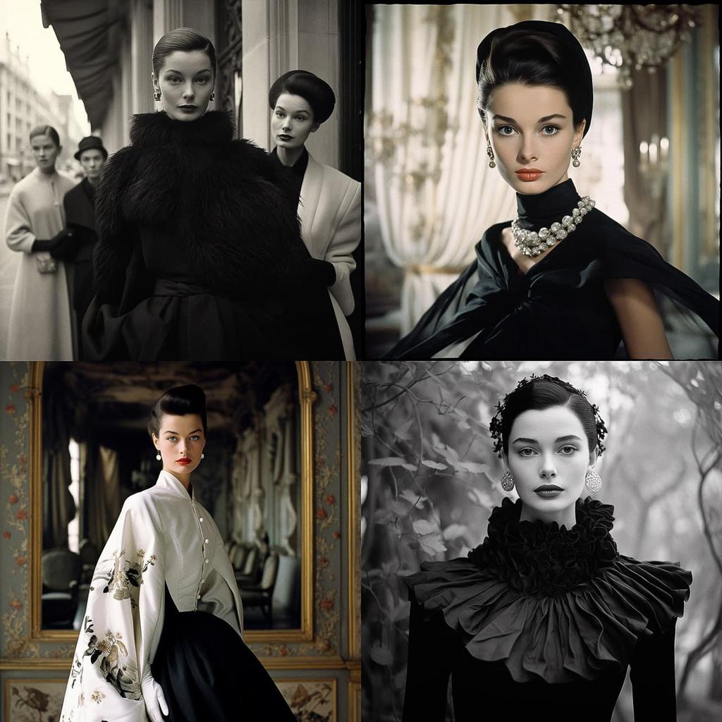 Hubert de Givenchy style, Midjourney V5.2, render 1 of 4