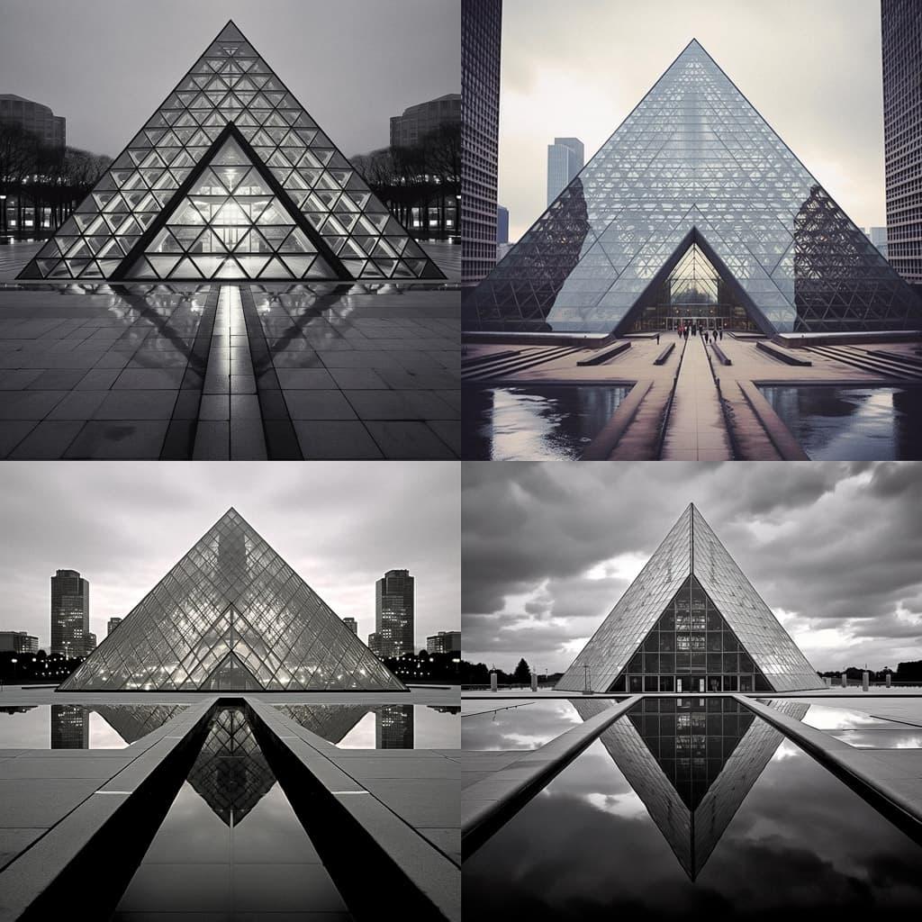 I. M. Pei style, Midjourney V5.2, render 1 of 4