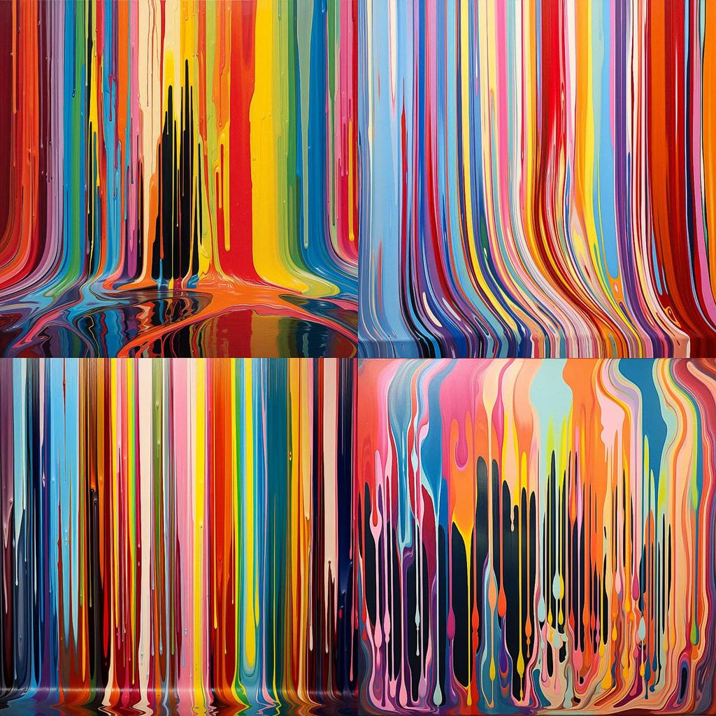 Ian Davenport style, Midjourney V5.2, render 1 of 4