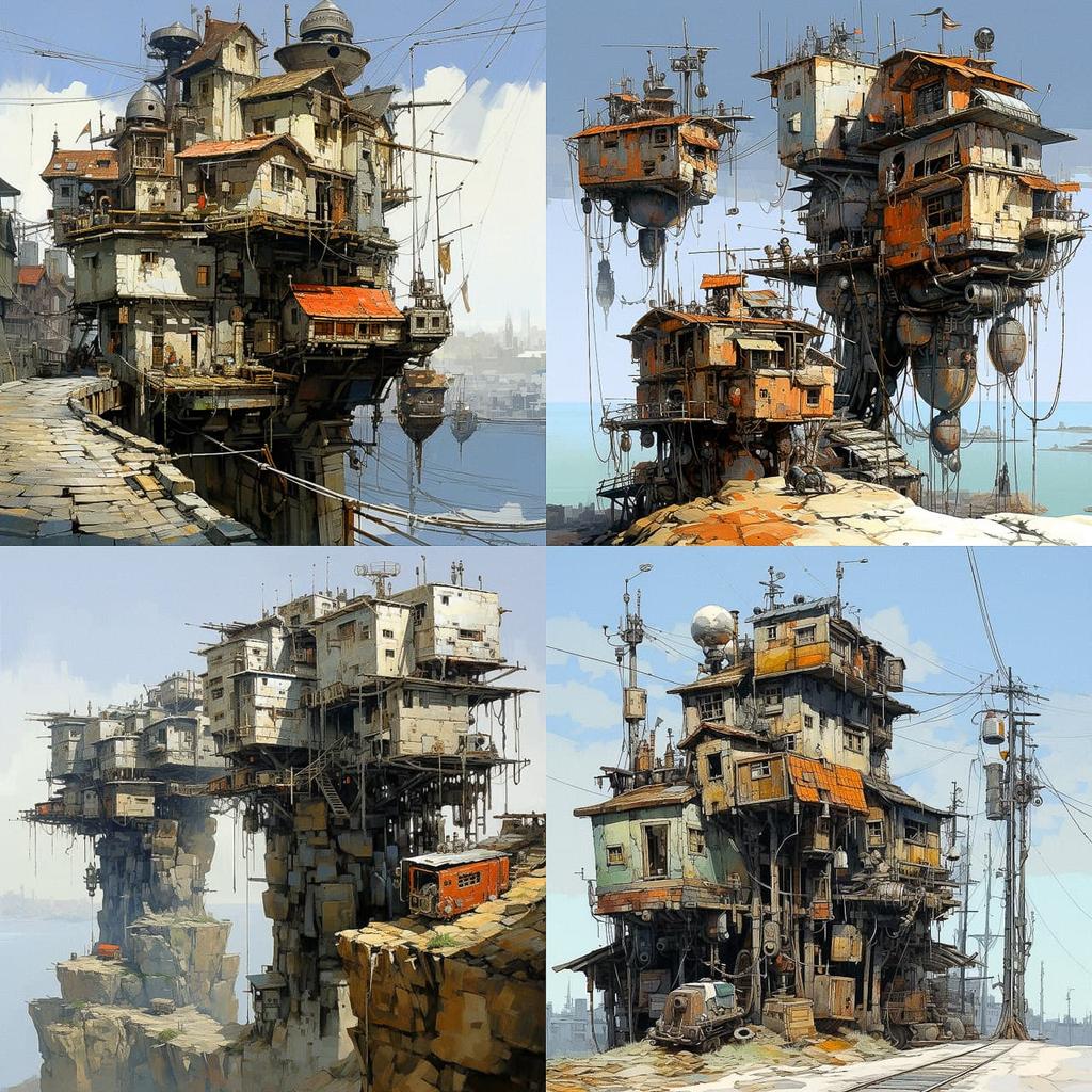 Ian McQue style, Midjourney V5.2, render 1 of 4