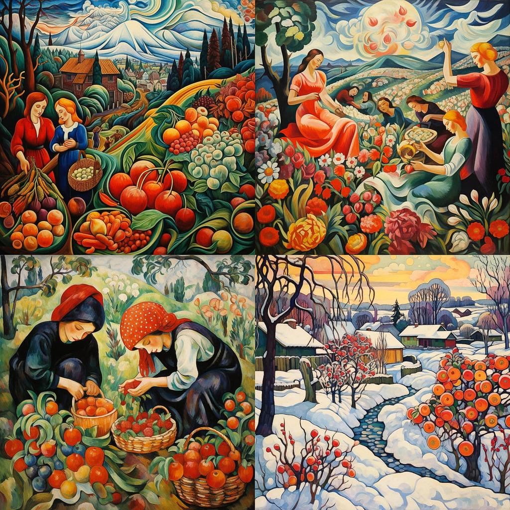 Ilya Mashkov style, Midjourney V5.2, render 1 of 4