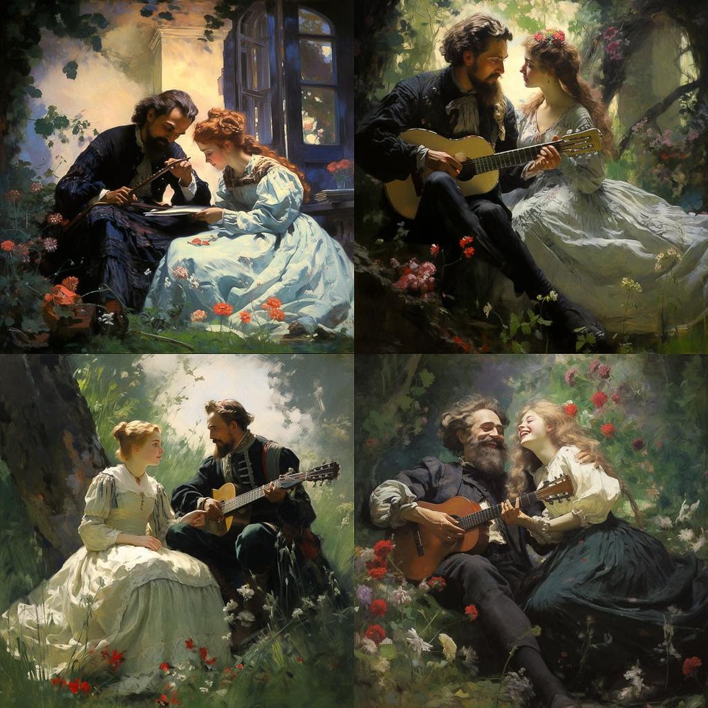 Ilya Repin style, Midjourney V5.2, render 1 of 4