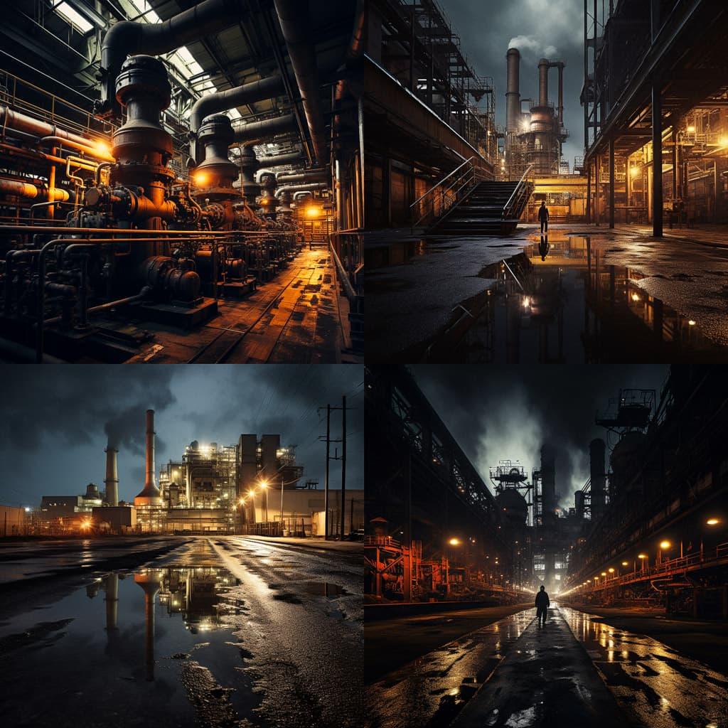 Industrial photography style, Midjourney V5.2, render 1 of 4
