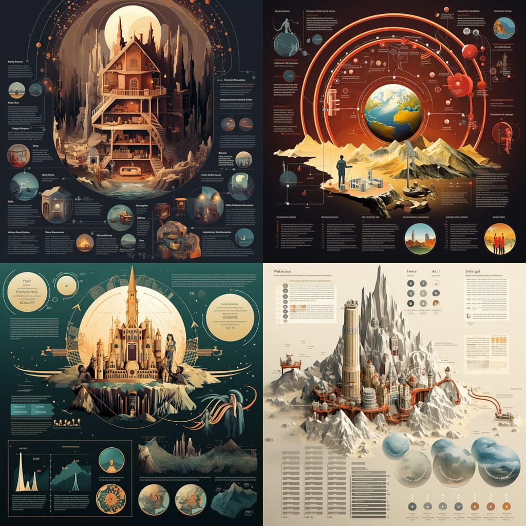 Infographic style, Midjourney V5.2, render 1 of 4