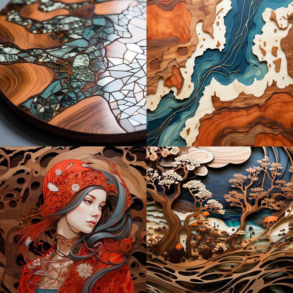 Inlay style, Midjourney V5.2, render 1 of 4